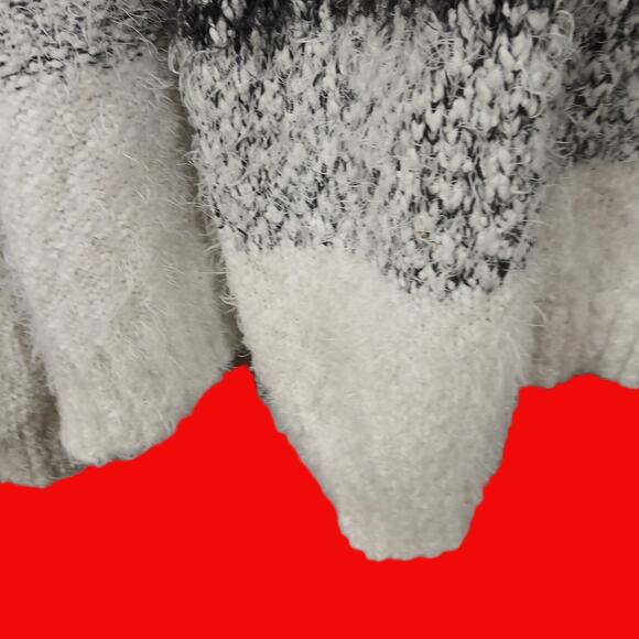 Absolutely Famous Open Cardigan/Striped /Hooded /Mohair/ Retro/Comfy - Picture 5 of 12